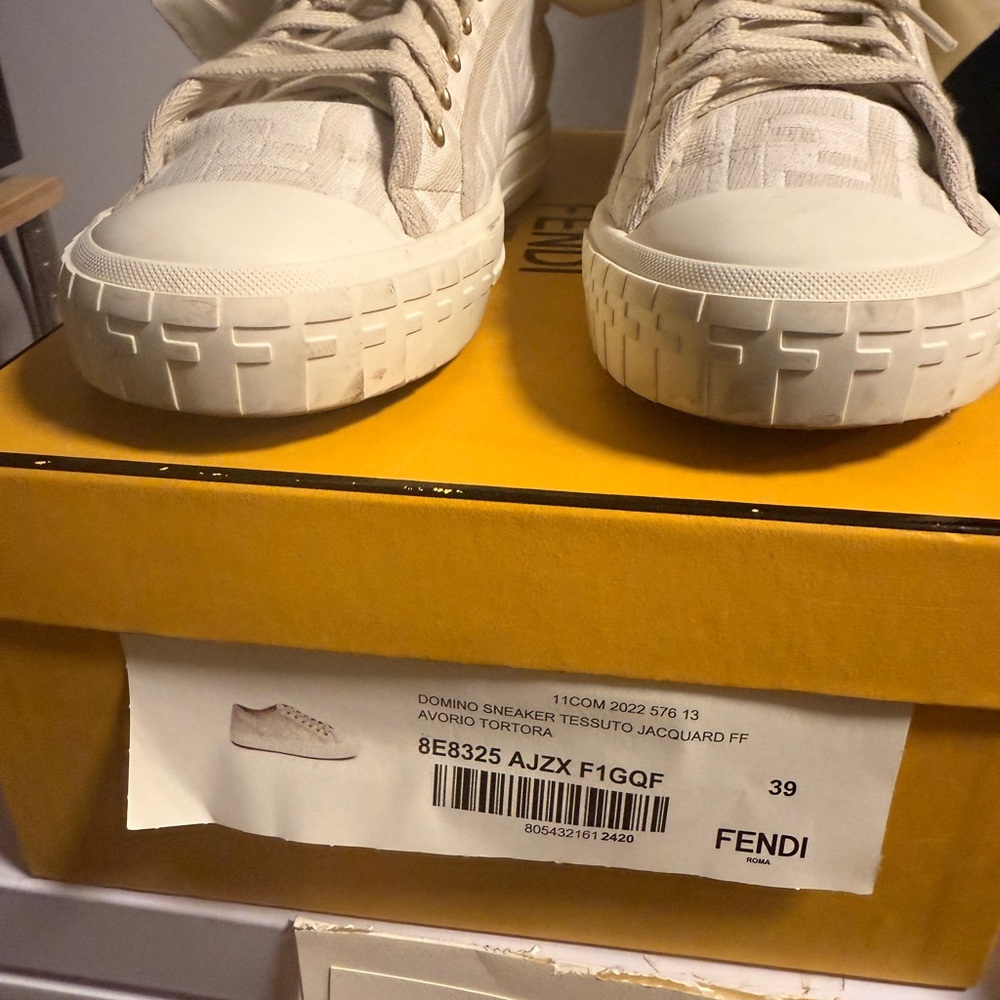 Fendi Ivory Domino Sneakers